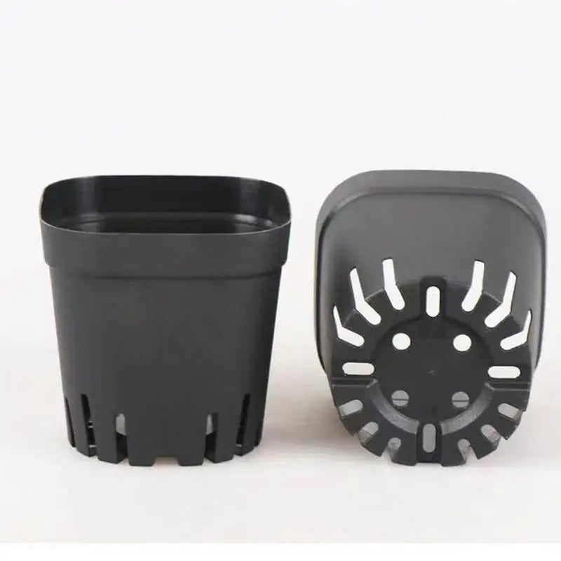 Seedling Pots 50Pcs Square Plant Seeding- Planting Cup Plastic Deep Nursery Tree Pot Flower Plant Container Pot Garden Grow