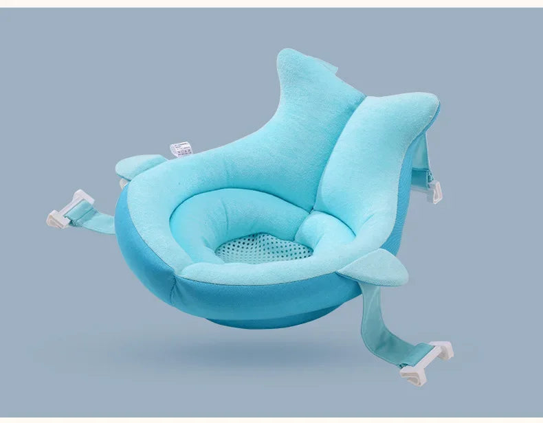Baby Bath Seat Support Mat Foldable Baby Bath Tub Pad Chair Newborn Bathtub Pillow Infant Anti-Slip Soft Comfort Body Cushion