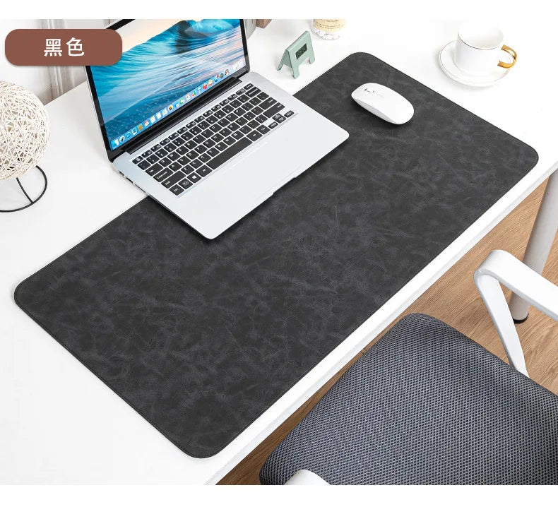 Desk Pad Waterproof PU Mouse Pad Desk Mat Protective Cover Large Mousepad Computer Laptop Non-slip Easy To Clean Keyboard Mats