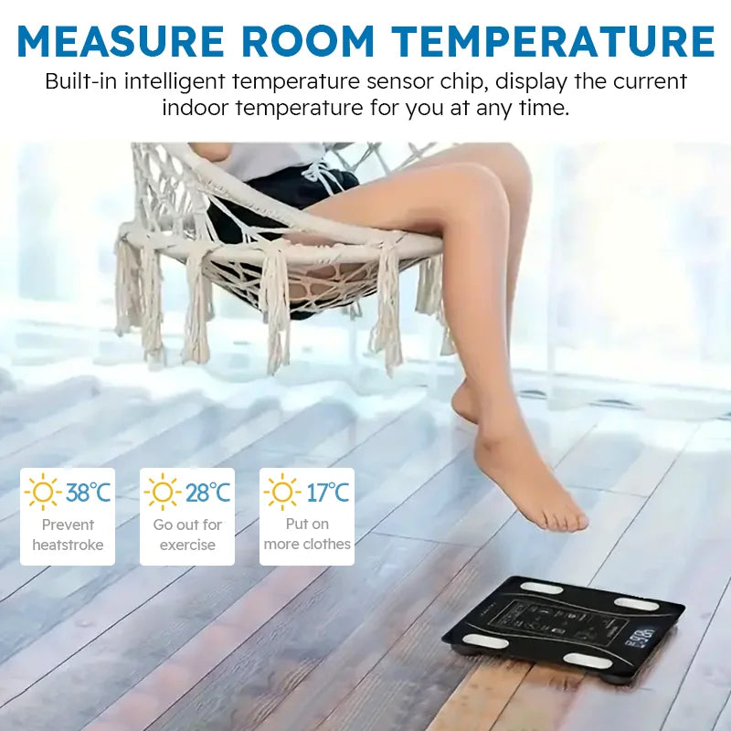 Smart Body Fat Scale Wireless LED | Body Composition Analyzer | BMI Weight Testing