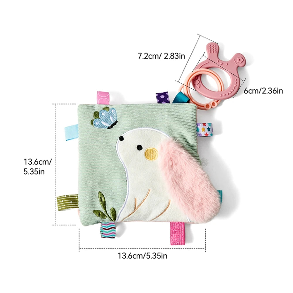 BPA Free Silicone Baby Teether — Sensory Rattle + Hand Bell | 0-12 Months