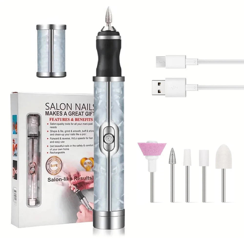 Torno Eléctrico para Uñas Portátil | 4 Velocidades | Kit Manicure y Pedicure Profesional 💅 - Firu Total Sales
