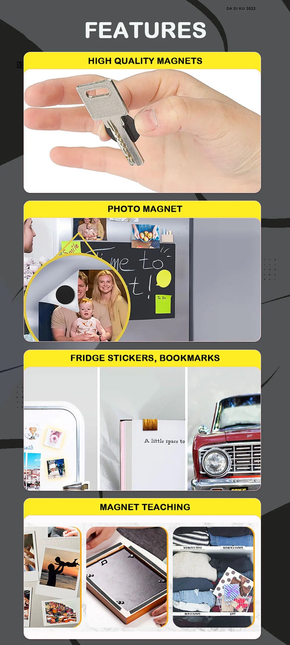 20/50PCS Magnetic Sheets Round Self Adhesive Magnet Office Refrigerator Flexible Magnetic Sticky Stickers For Home Hot Sale