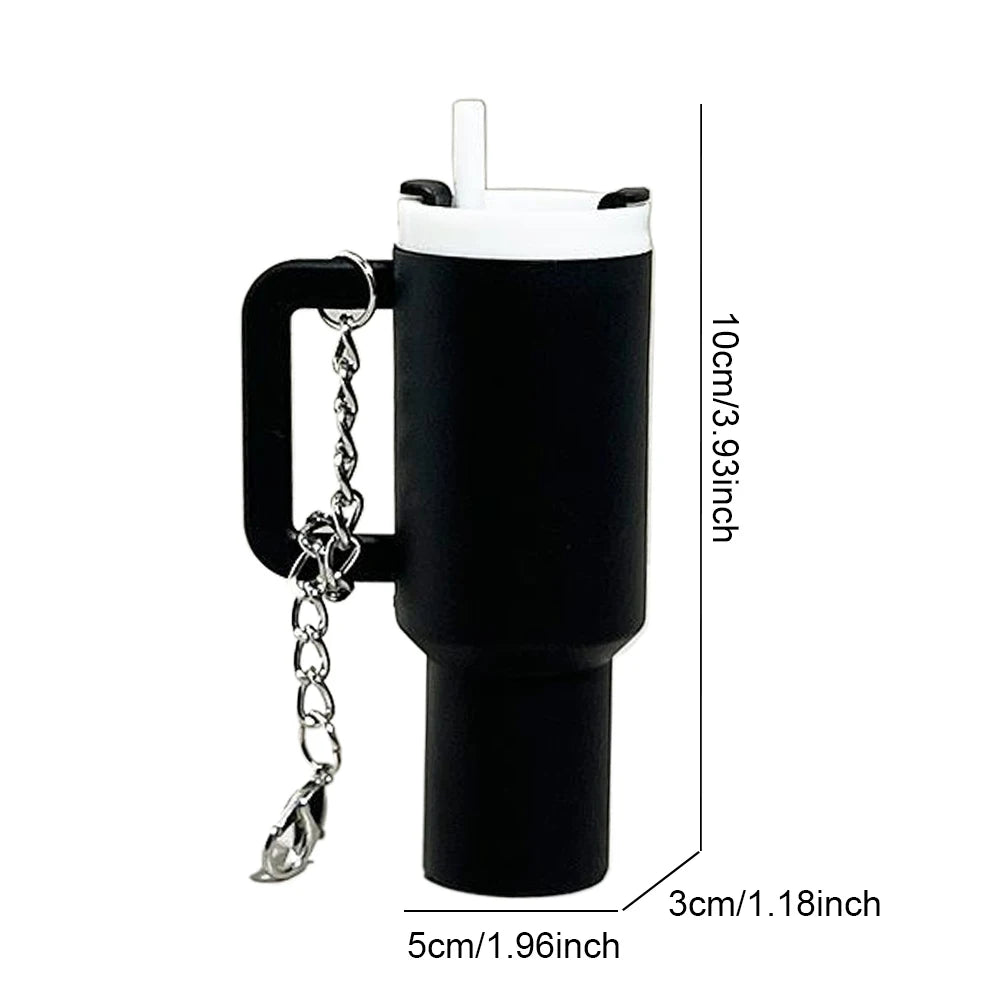 Mini Cup Keychain Lip Balm Keychain Cute Tumbler Key Ring Chapstick Holder Keychain Handbag Charms Key Ring for School Bag