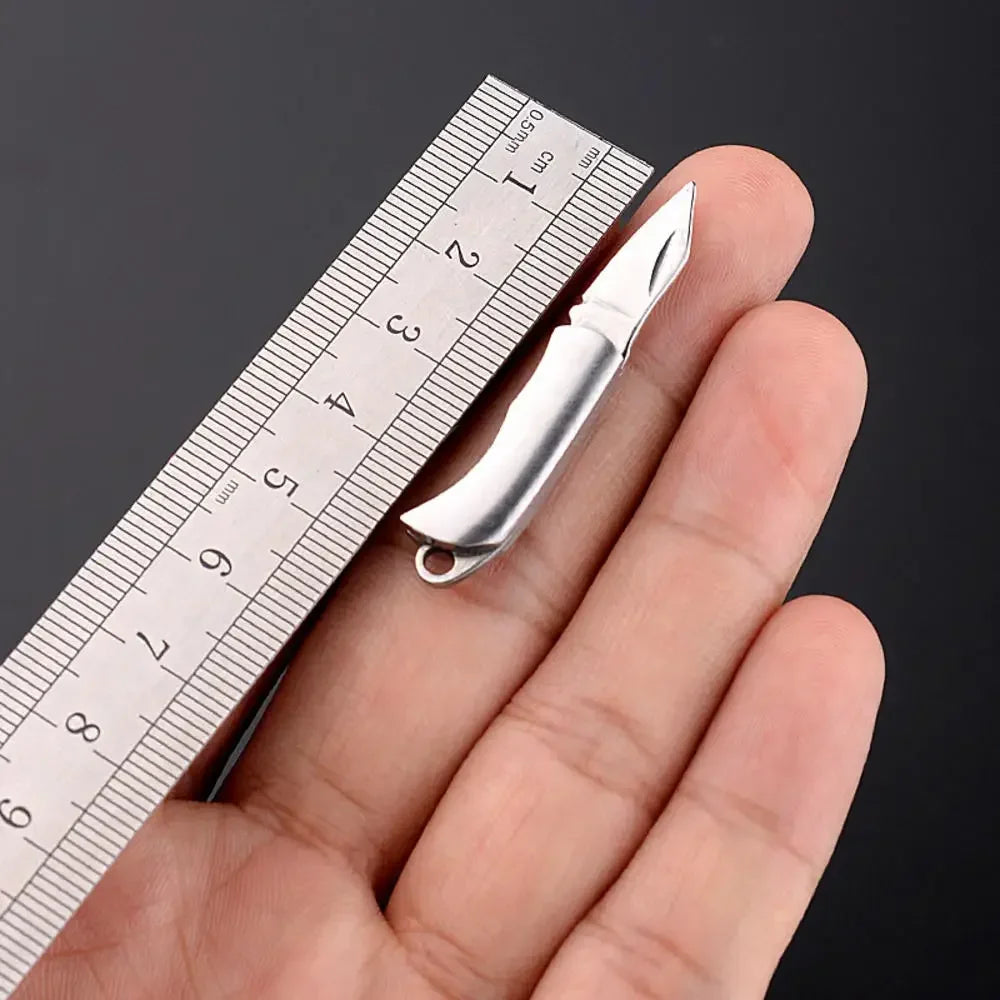 Brass Mini Knife Sharp Pocket Knife Exquisite Folding Knife Portable Keychain Pendant Gifts Accessories
