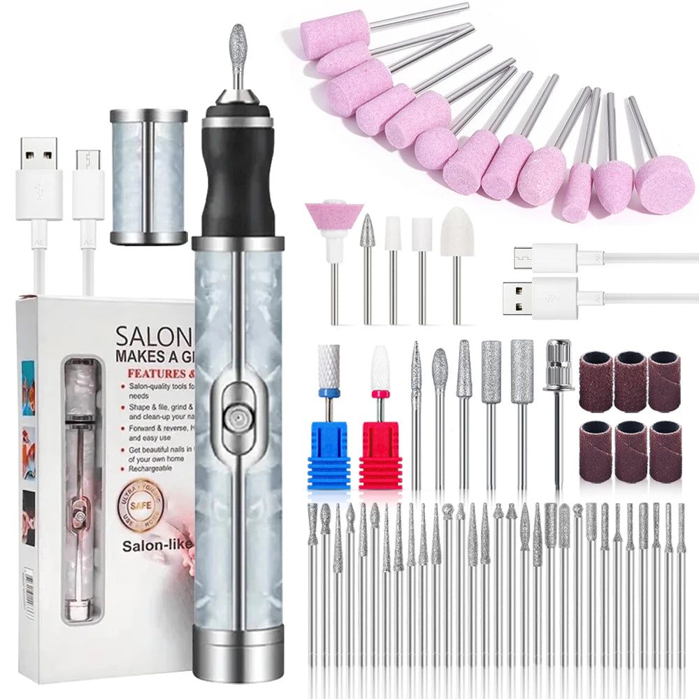 Torno Eléctrico para Uñas Portátil | 4 Velocidades | Kit Manicure y Pedicure Profesional 💅 - Firu Total Sales