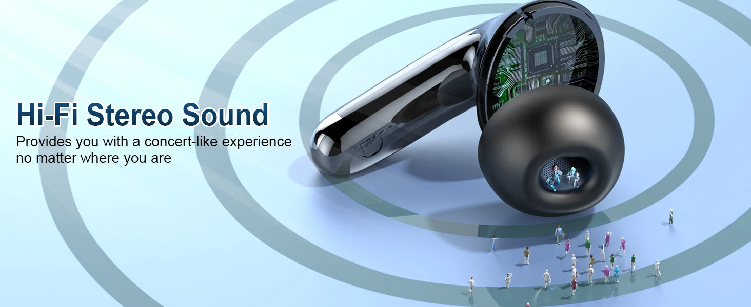 Wireless Earbuds Bluetooth 5.3 | 4 ENC Mic Noise Cancelling | 48H Battery Life