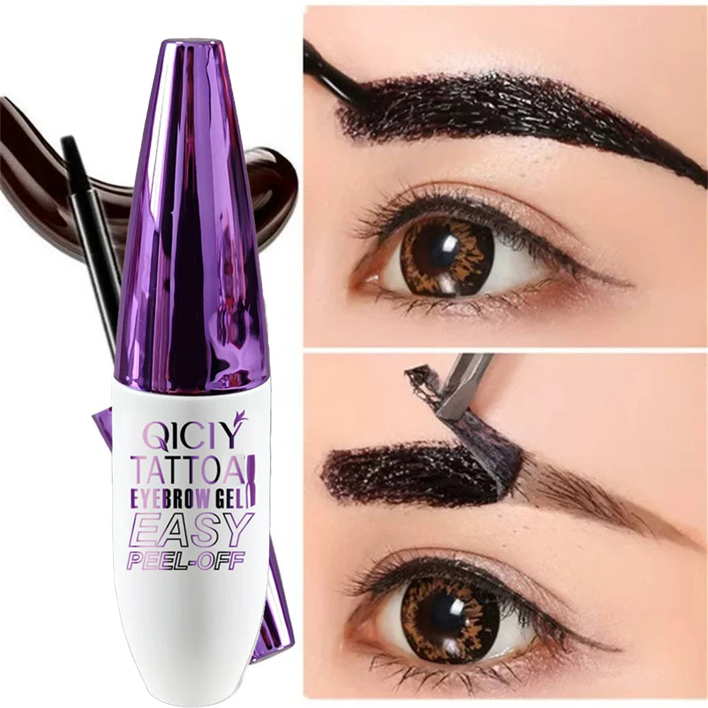Lasting 3 Days Tattoo Easy Peel Off Eyebrow Gel Cream Types Long-Lasting Smudge-Proof Sweat Resistant  Waterproof Cosmetics
