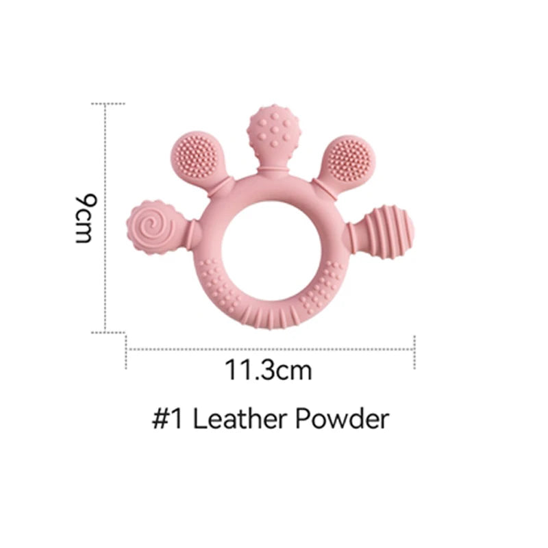 BPA Free Silicone Baby Teether — Sensory Rattle + Hand Bell | 0-12 Months