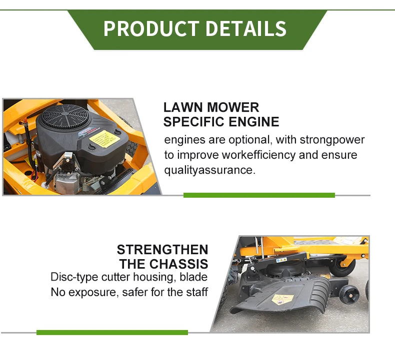 Durable riding lawn mower zero turn mini riding lawn mower seat zero turn electric ride on lawn mower