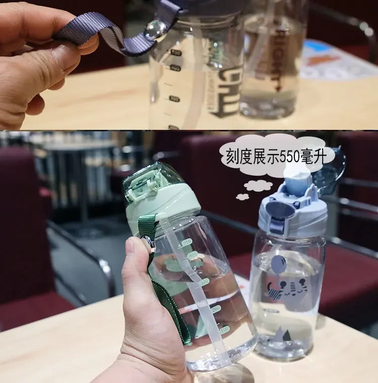 Lovely Kids Water Sippy Cup Creative Cartoon Baby Cups with Straws Leakproof Water Bottles Outdoor Childrens Cup