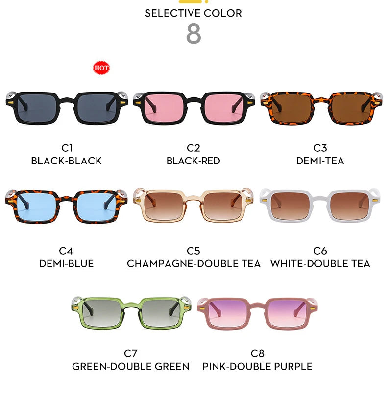 Luxurious Rectangle Sunglasses Women Oval Vintage Brand Designer Square Sun Glasses Men Shades Female Eyewear sunglasses