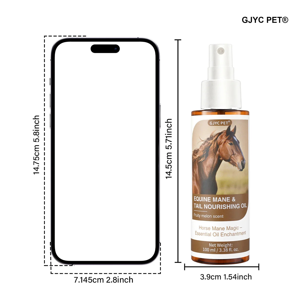 Aceite para Crin y Cola de Caballo 100ml | Brillo y Nutrición | Ingredientes Naturales 🐎
