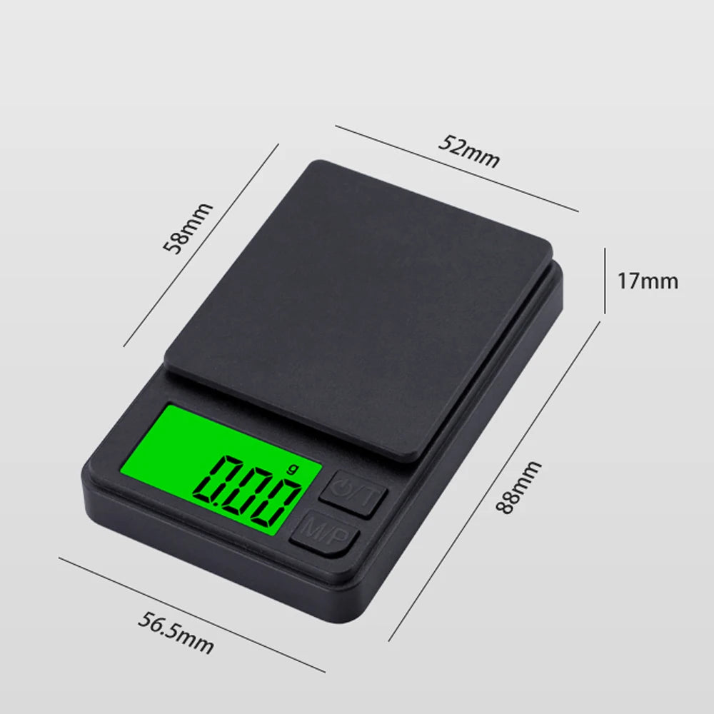 Mini Pocket Digital Scale 500g/0.01g | LCD Backlit | Food Jewelry Gold