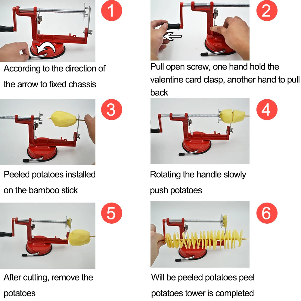 Apple Peeler Cutter Slicer Fruit Peeling Machine Hand-cranked Potato Peeler Multifunction Kitchen Corer Cutter