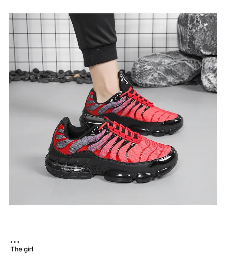 Tenis Hombre Deportivos Ligeros | Dad Shoes | Casual Running | Suela Gruesa | Sin Cordones | Bicolor