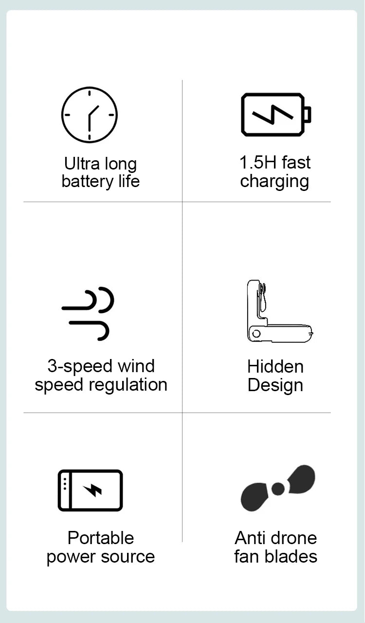 Foldable Small Fan Portable and high-power Hand Held Portable Mini Fan Rechargeable Hand USB Charge Fan