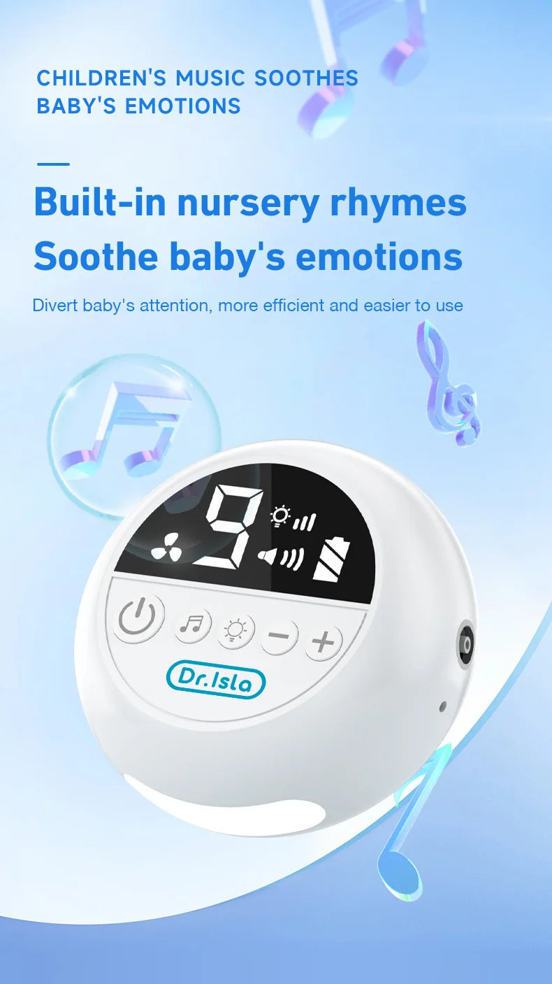 MAMIJOY  Baby Nasal Aspirator Electric Nose Cleaner with Built-In Music & Night Light Rechargeable Nose Booger Sucker for Babies