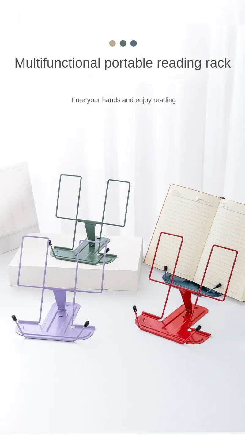 Simple metal reading stand, foldable reading stand, portable reading bookshelf, music stand