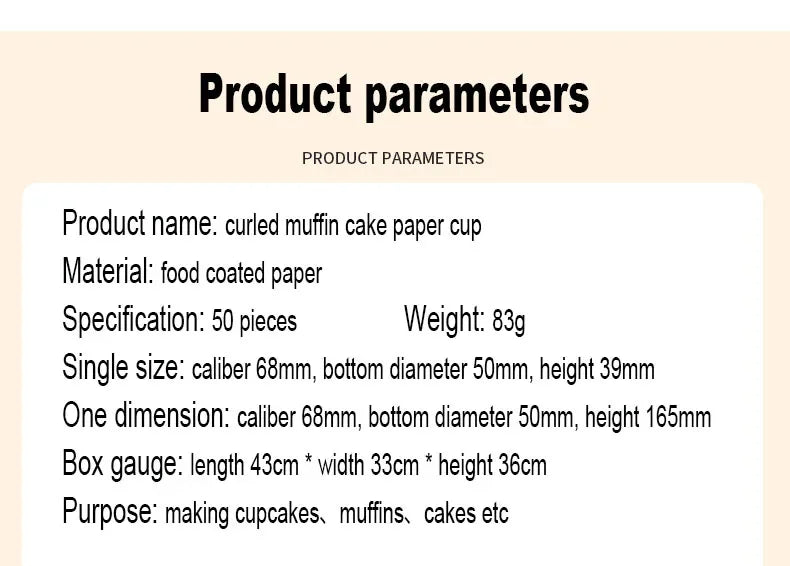 50pcs Cápsulas de Papel Grandes para Cupcakes y Muffins | Bodas y Fiestas 🍰