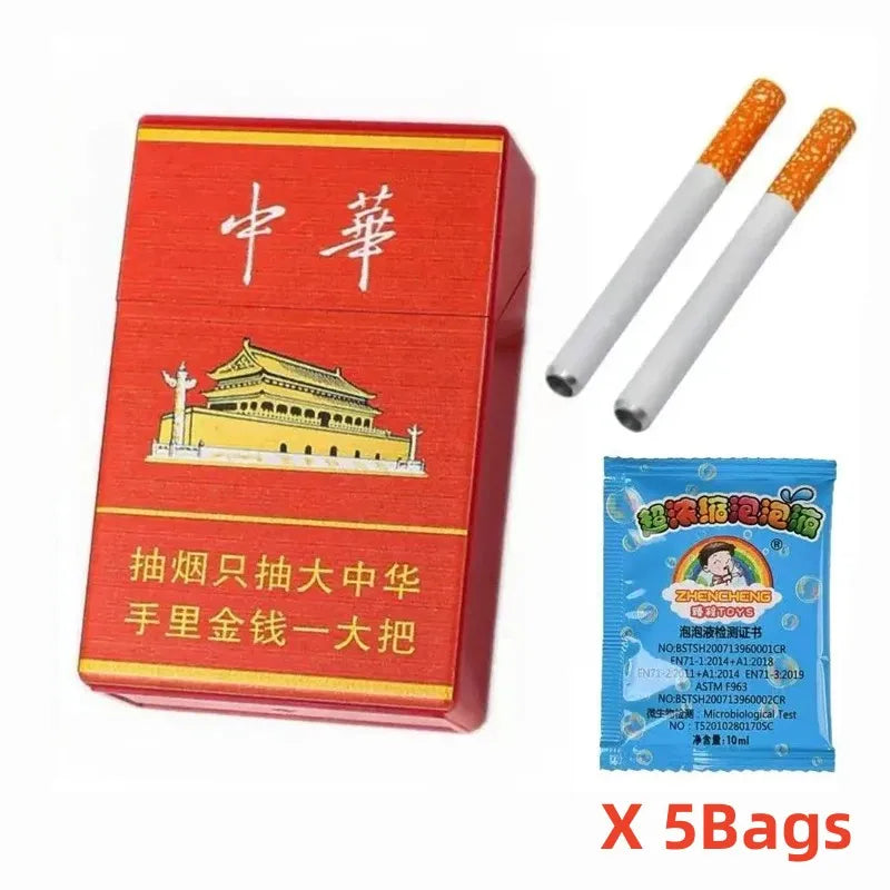 Ins Style Funny Cigarette Box Toy Photo Prop as gift for your Friend Gng Device Bubble Machine Outdoor Portable