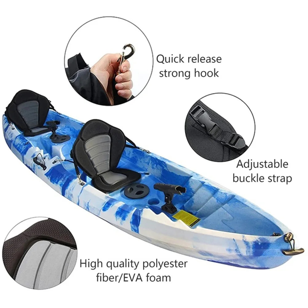 Kayak Seat Adjustable SUP Paddle Board Seat Padded Stand Up Paddle Board Seat for Kayaking Canoeing Rafting Fishing