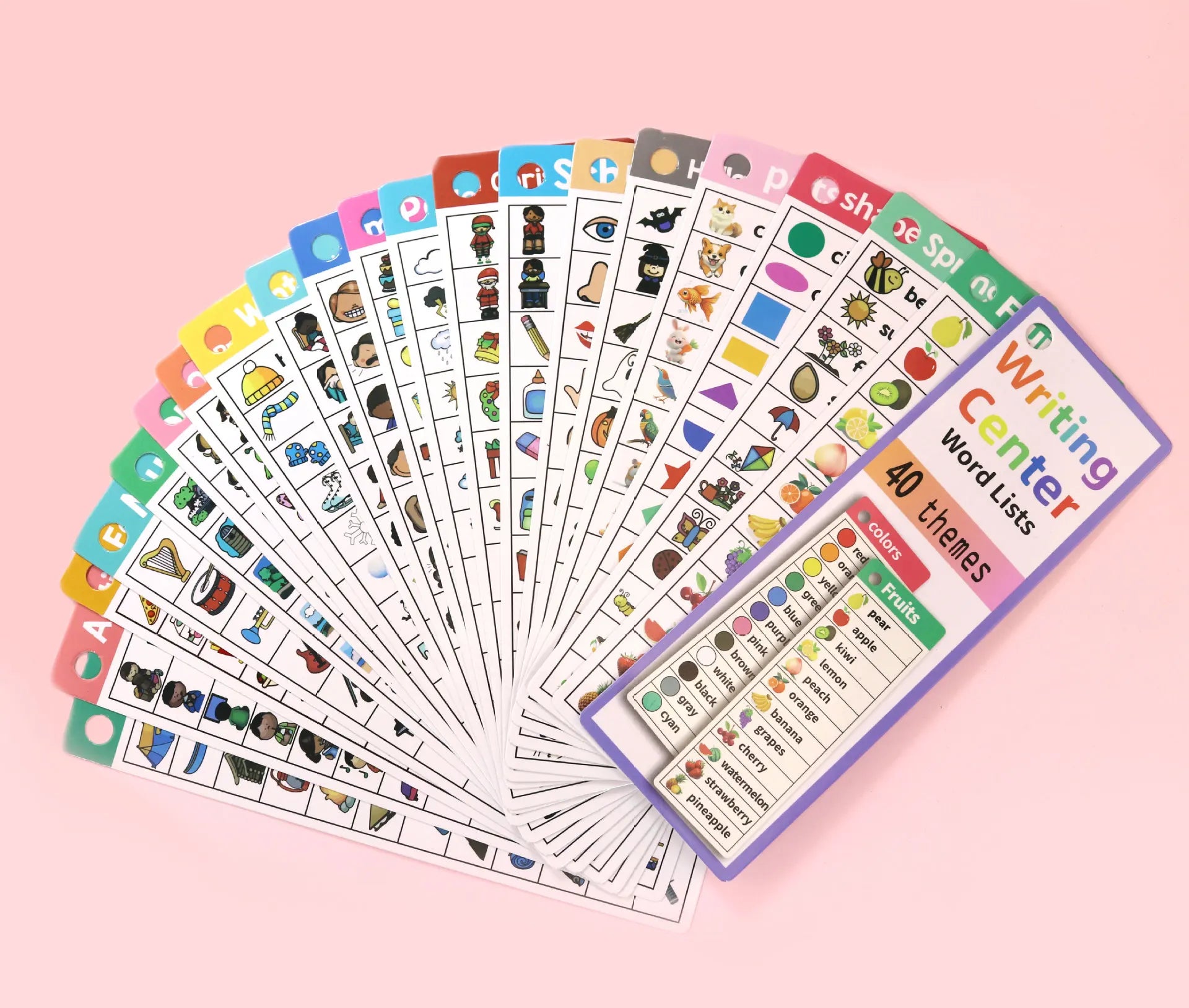 40 Themes Word Cards Puzzle Educational Toy Word Flashcards English Student Learning Cards Teacher Teaching Aids Word Cards