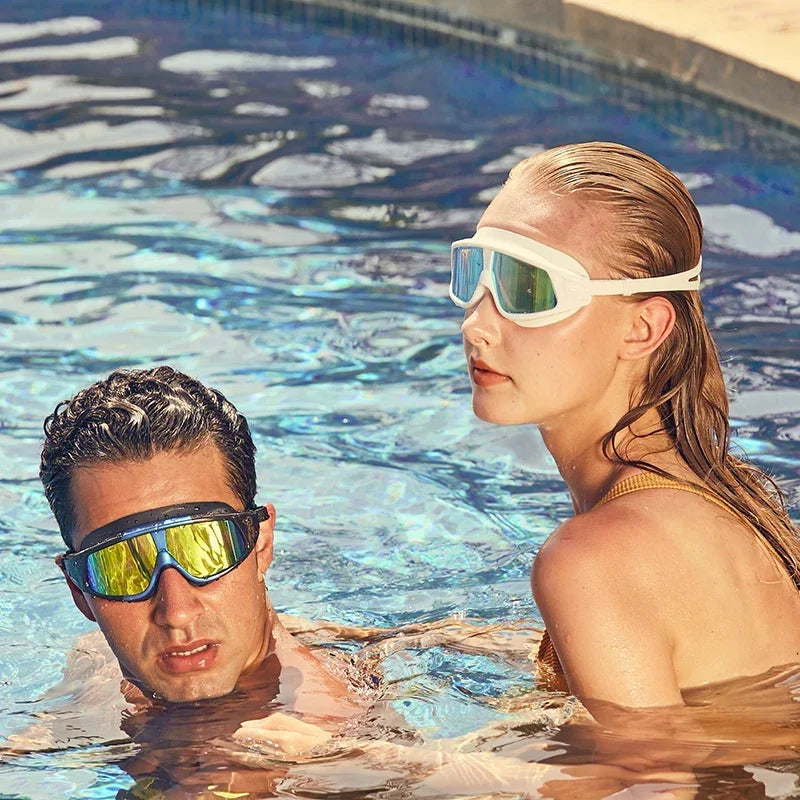 1 Pcs Adult male and female universal professional swimming goggles waterproof, anti fog, anti UV electroplated high-definition