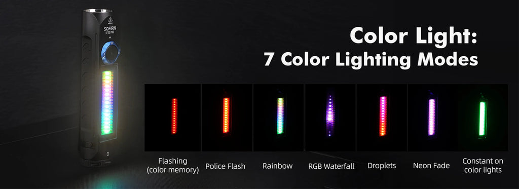 Sofirn IF23 Pro Linterna LED 5000lm | XHP70B | Luz RGB | 21700 | USB-C Recargable | Magnética | Camping y Pesca