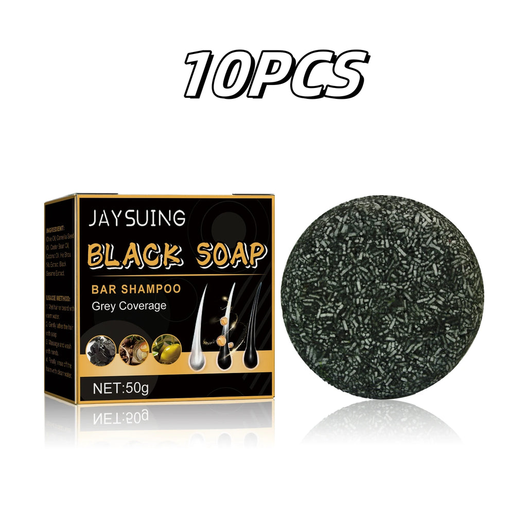 High Quality Black Soap Restores Hair Natural Color Dense Nourish Hair Care Clean Scalp Soft Hair Strong Hair Shampoo Soap