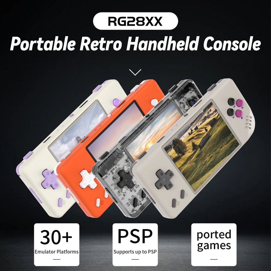 ANBERNIC RG28XX Handheld Game Console 2.83'' IPS Screen HDMI Output Portable Video Player Ebook Reader Game Player Gift Mini A30