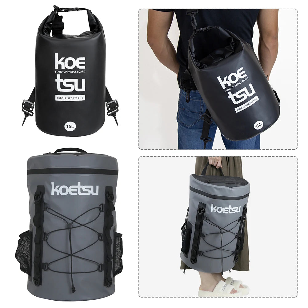 15/40L Paddle Board Bag Waterproof Paddle Board Deck Bag Large Capacity Storage Bag for Paddle Board Surfboard Kayak Boat Canoe