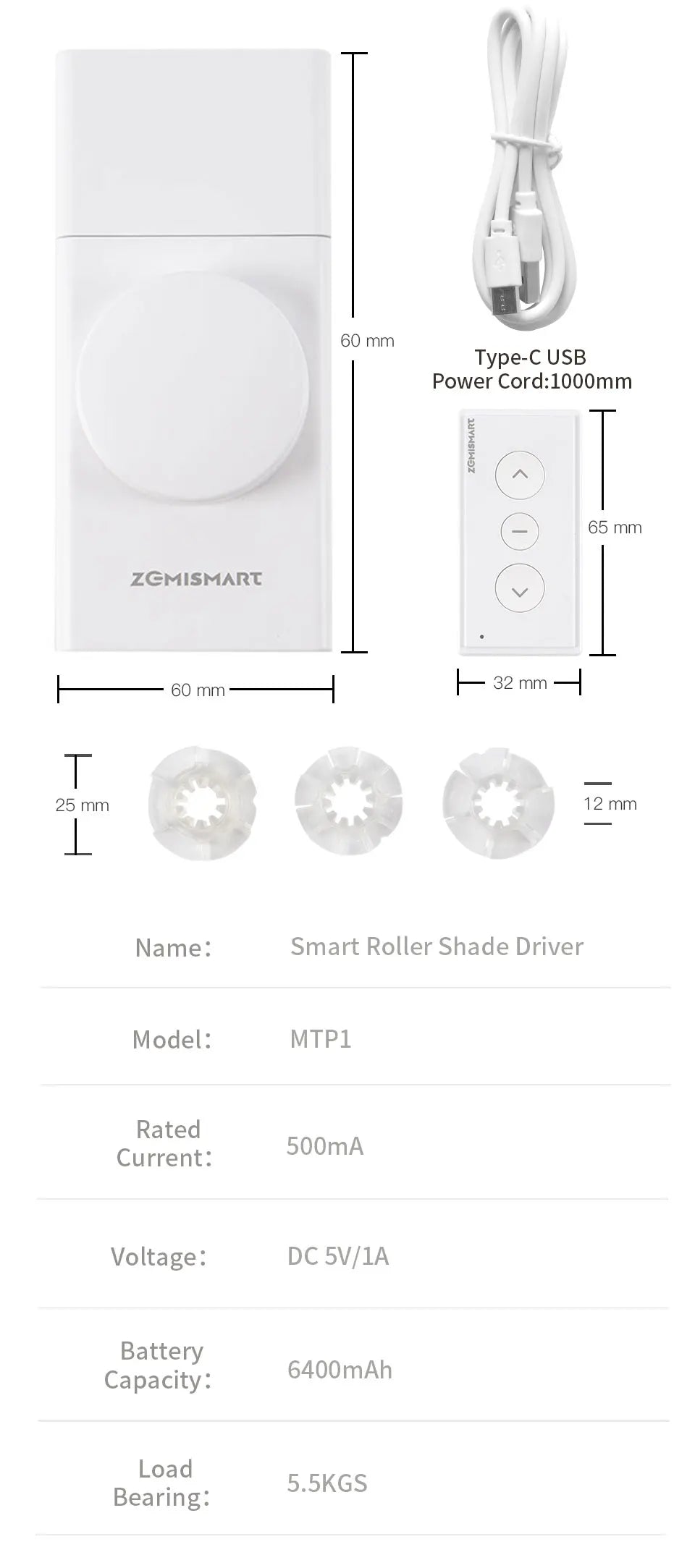 Zemismart Electric Honeycomb Shade Roller Blinds Driver Matter Thread Works with Alexa HomeKit Google Home Assistant SmartThings