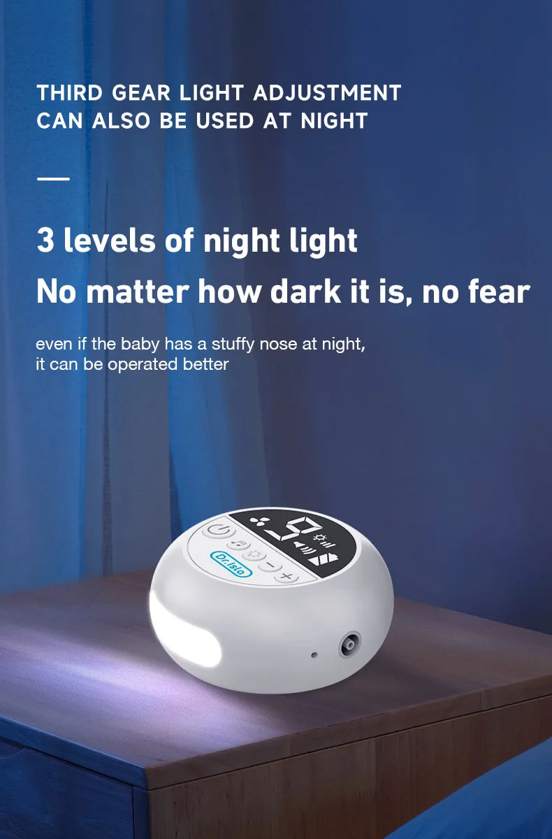 MAMIJOY  Baby Nasal Aspirator Electric Nose Cleaner with Built-In Music & Night Light Rechargeable Nose Booger Sucker for Babies