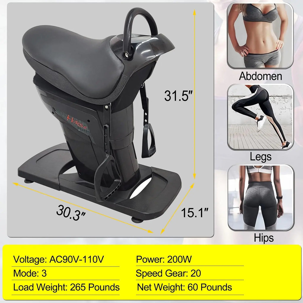 Máquina Simuladora de Equitación Eléctrica 110V | Velocidad Ajustable | Pantalla LCD 🐎