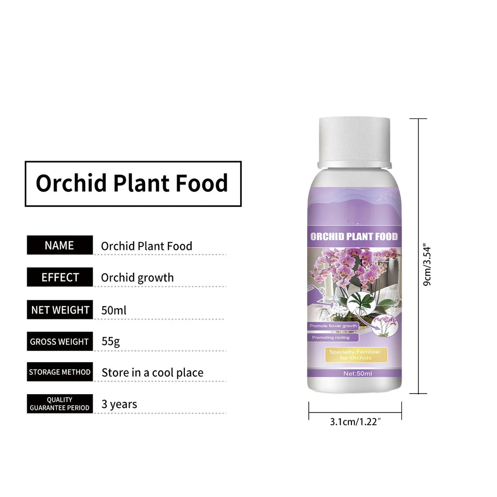 50ml Orchid Special Liquid Flower Fertilizer Hydroponic Garden Plant Nutrition Growth Supplement Compound Nutrients for Flowers