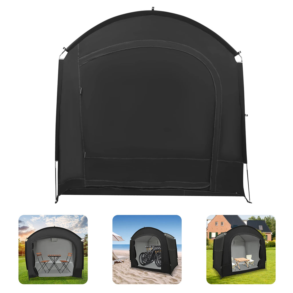 Outdoor 210D Oxford Cloth and Fiberglass Travel Bike Storage Tent for 1-4 Bikes Portable Waterproof Bicycle Shelter Tent Cover