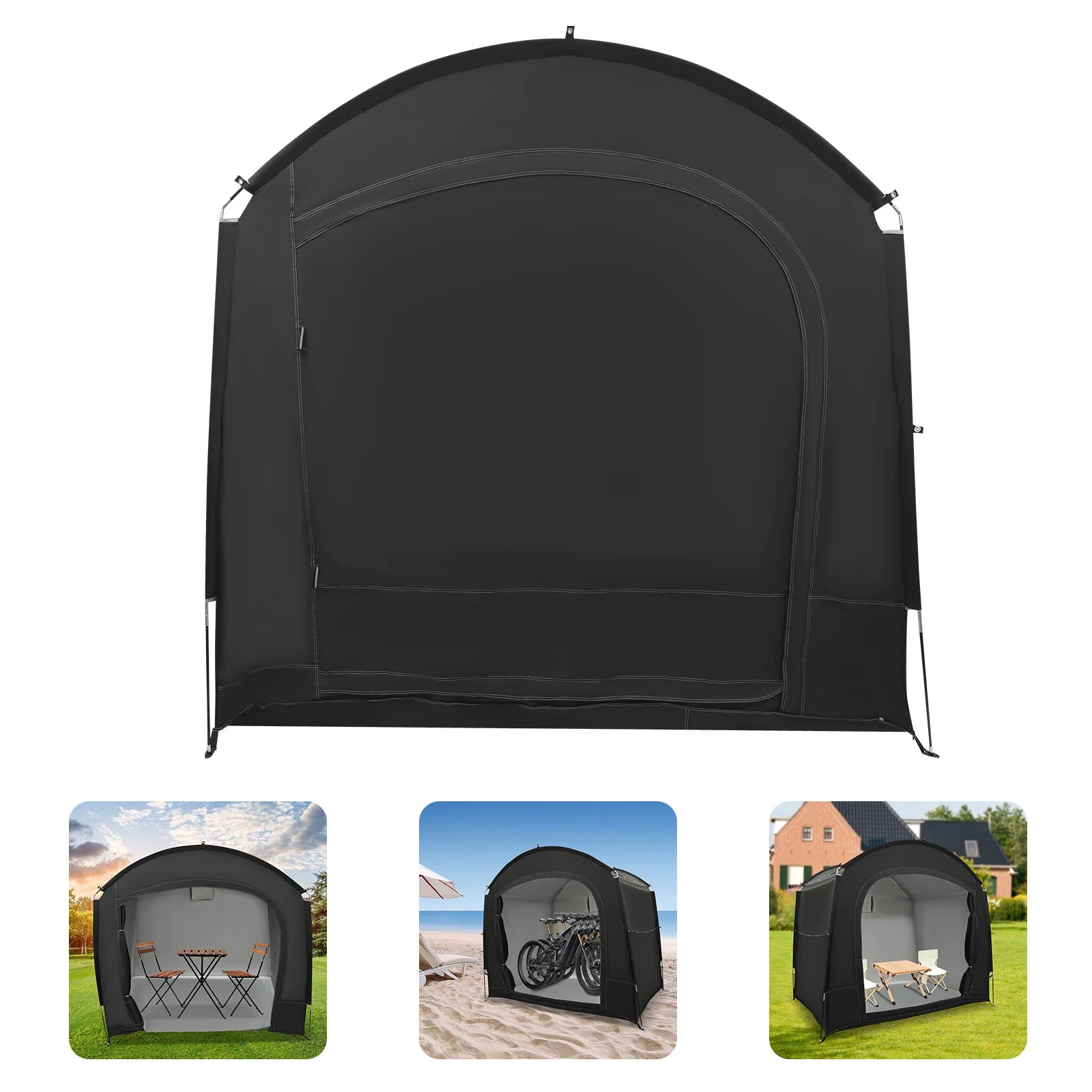 Outdoor 210D Oxford Cloth and Fiberglass Travel Bike Storage Tent for 1-4 Bikes Portable Waterproof Bicycle Shelter Tent Cover