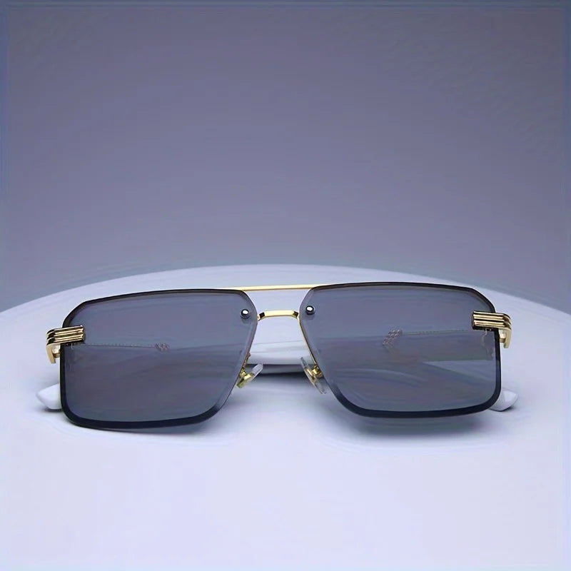 Fashion Rimless Frameless Sunglasses | Classic Small Square | Men & Women