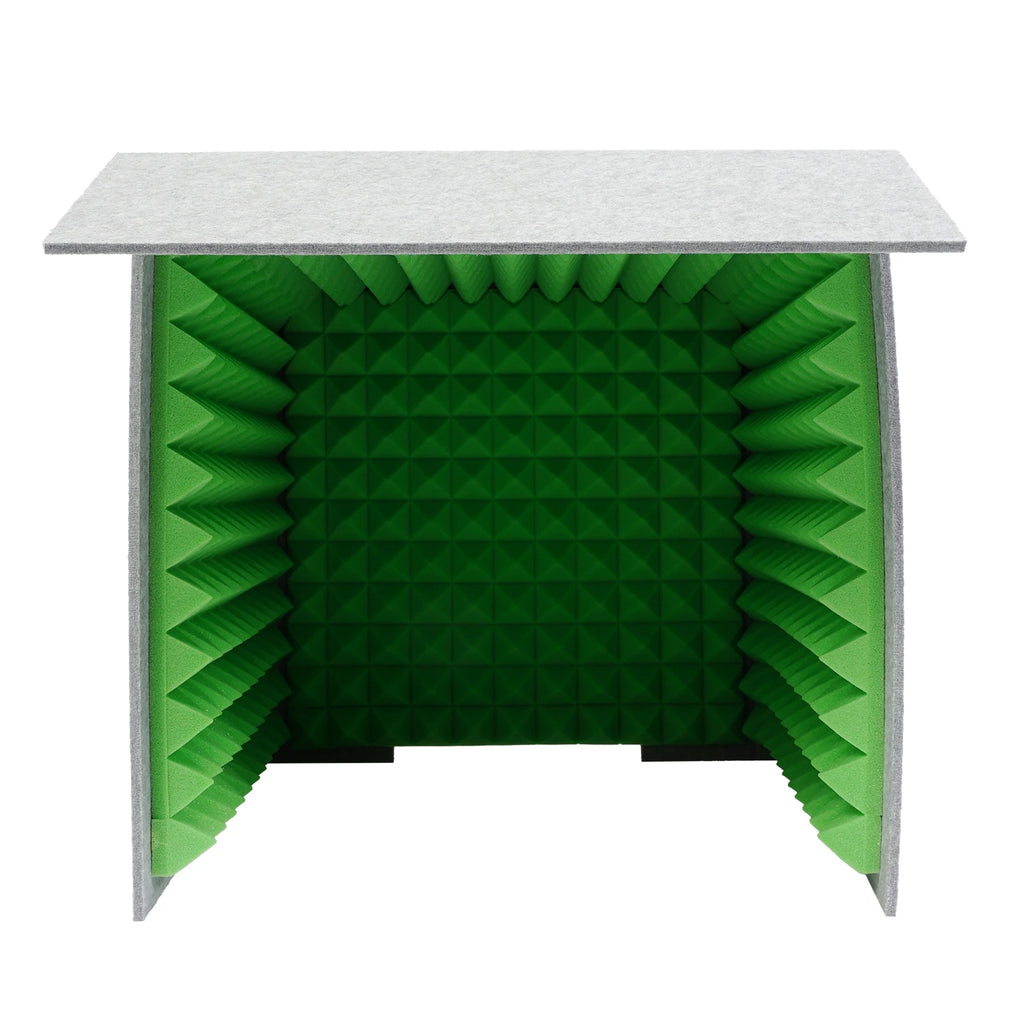 60x60x60cm Desktop Soundproof Cover Vocal Sound Absorbing Shield Acoustic Foam 62mm Total Thickness,Easy to Assemble for Home