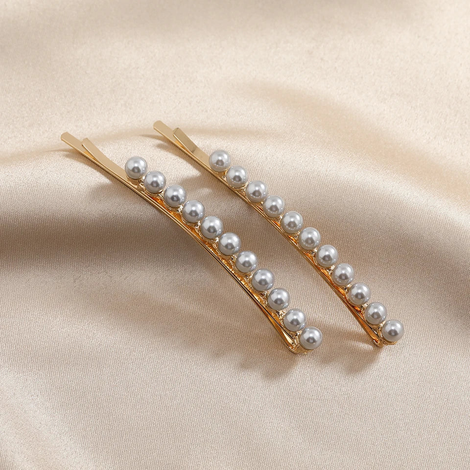 muylinda Imitation Pearls Long Hairpins Jewelry Fashion Women Hair Pin Clip Pairs Girl Hair Accessories