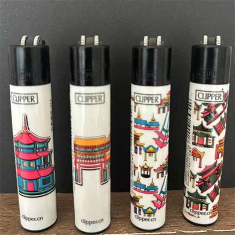CLIPPER Lighter Retro Grinding Wheel Open Flame Lighter New Inflatable Lighter Cigarette Accessories Men's Small Gifts