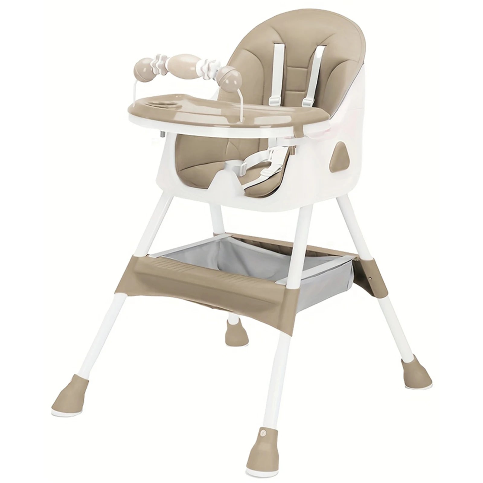 Silla Alta Plegable para Bebé E500 | Almohadilla Antideslizante y Porta Juguetes