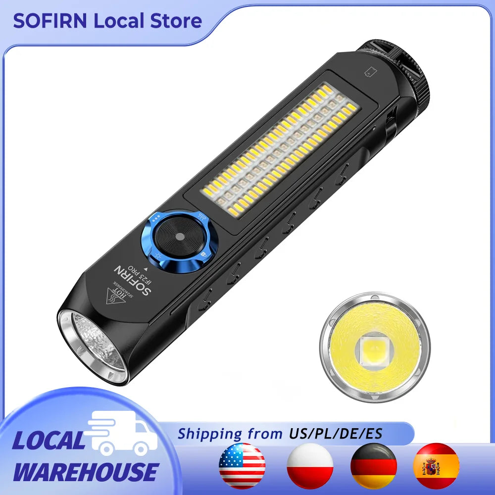 Sofirn IF23 Pro Linterna LED 5000lm | XHP70B | Luz RGB | 21700 | USB-C Recargable | Magnética | Camping y Pesca