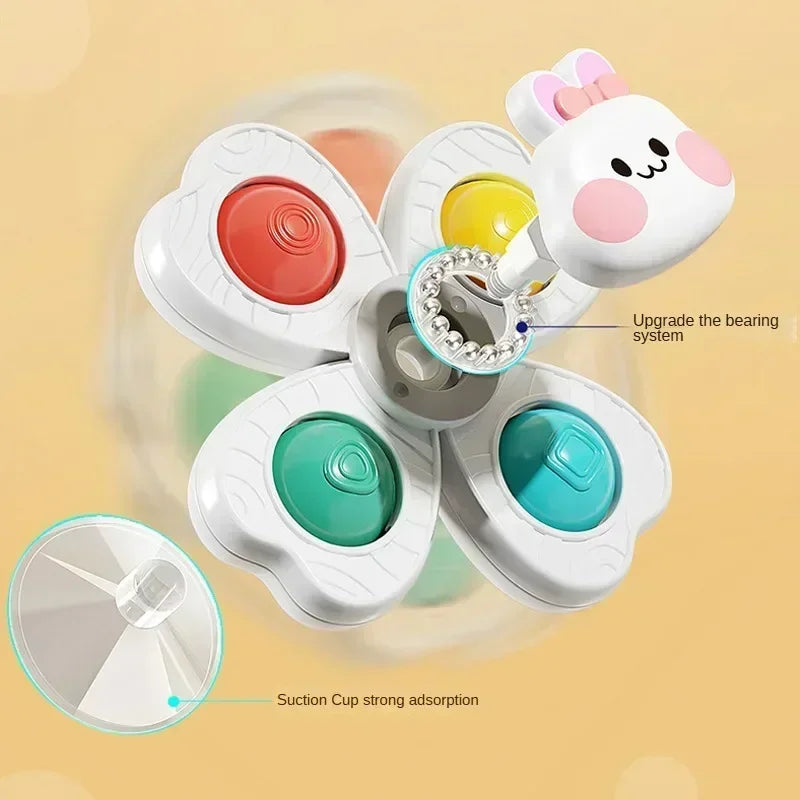 Baby Sucker Spinning Toys Children Bath Montessori Education Rotating 3 Years Bathroom Toys for Toddler Infant Toys for Baby