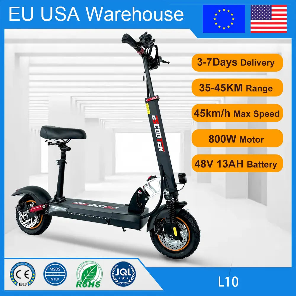 Scooter Eléctrico 800W Potente | 45KM/H | Llanta Off-Road | 45-55km Alcance 🛥️