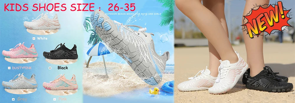 Water Shoes Kids Summer Beach Five Fingers Barefoot Swimming Aqua Shoes Colorful Seaside River Slippers Children Sneakers New