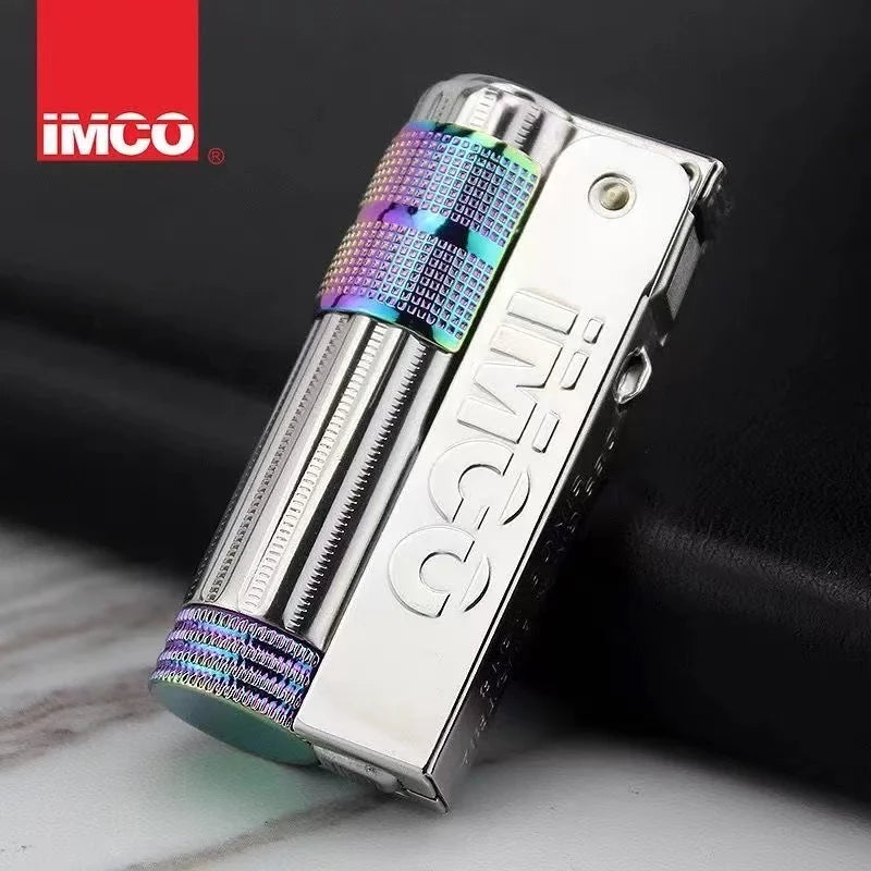 Original IMCO Lighter Old Oil Flint Lighter Windproof Stainless Steel Cigarette Petrol Oil Lighter Inflated Gadgets Man