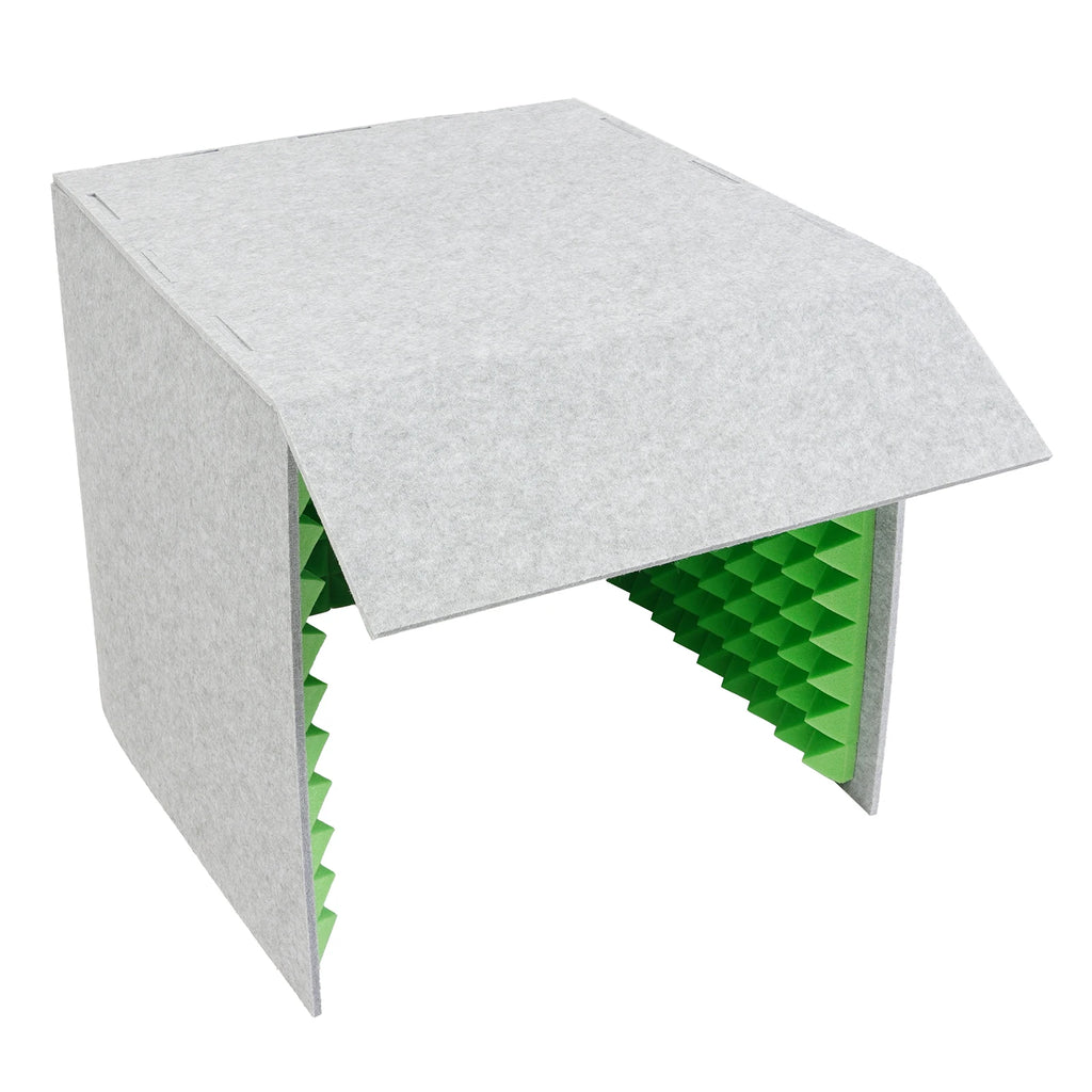 60x60x60cm Desktop Soundproof Cover Vocal Sound Absorbing Shield Acoustic Foam 62mm Total Thickness,Easy to Assemble for Home