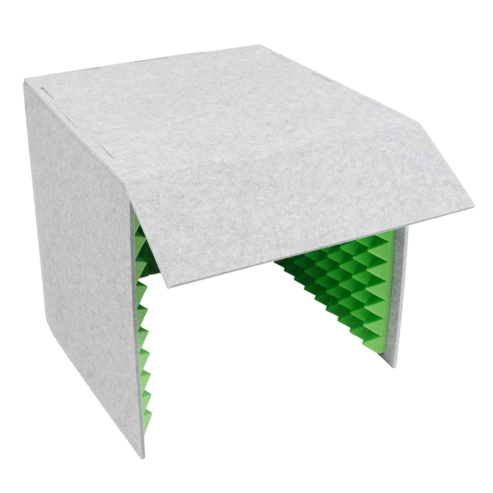 60x60x60cm Desktop Soundproof Cover Vocal Sound Absorbing Shield Acoustic Foam 62mm Total Thickness,Easy to Assemble for Home